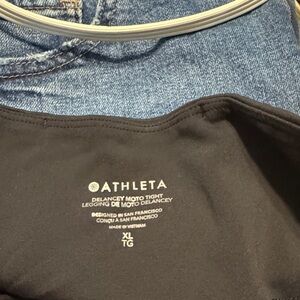 Athleta Delancey Moto Tight Jeggings in Blue